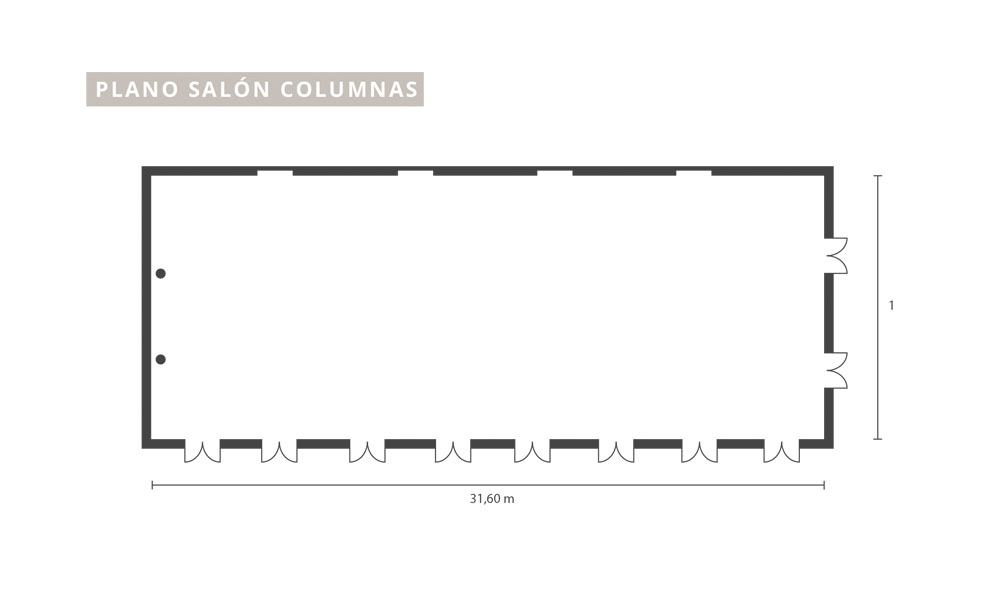 plano salon columnas
